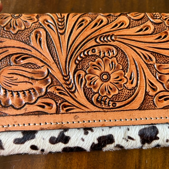 🖤LAST1️⃣NEW HANDMADE GENUINE LEATHER FAIR TRADE ECO FRIENDLY HAND CARVED WALLET - Picture 11 of 11